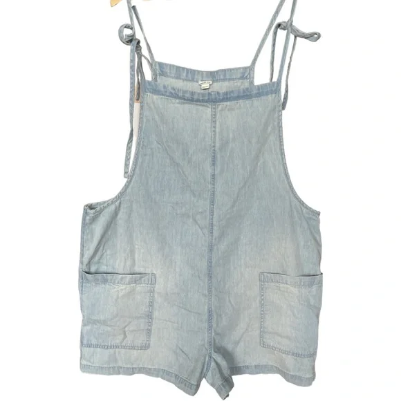 Aerie womens denim romper in size xl EUC super soft - Picture 2 of 4